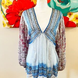 Free People • Aliya Sheer, pastel tunic. NWOT. ✨